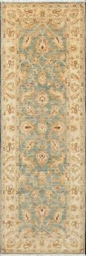 Chobi Blue Runner Hand Knotted 2'3" X 6'9"  Area Rug 700-111936