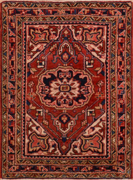 Persian Hamedan Red Rectangle 2x3 ft Wool Carpet 111979