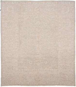 Pakistani Haji Jalili Beige Rectangle 8x10 ft Wool Carpet 112059