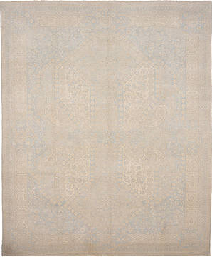 Pakistani Haji Jalili Beige Rectangle 8x10 ft Wool Carpet 112061