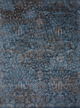 Jaipur Blue Hand Knotted 8'11" X 12'0"  Area Rug 905-112232