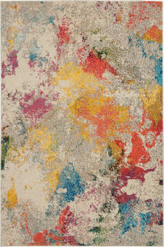 Nourison Celestial Multicolor Rectangle 4x6 ft Polypropylene Carpet 112814