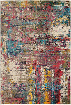 Nourison Celestial Multicolor Rectangle 4x6 ft Polypropylene Carpet 112838