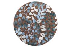 Nourison Contour Brown Round 5 to 6 ft Polyester Carpet 112873