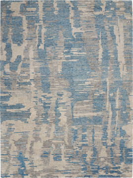 Nourison Ellora Blue Rectangle 5x8 ft Rayon Carpet 113001