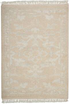 Nourison Elan Beige Rectangle 2x3 ft Wool Carpet 113035