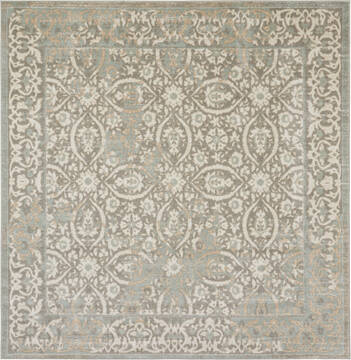 Nourison Euphoria Grey Square 7 to 8 ft Polypropylene Carpet 113055