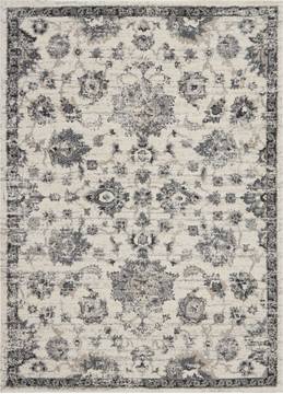 Nourison FUSION White Rectangle 5x7 ft Polypropylene Carpet 113116