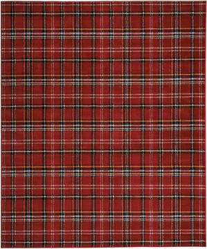 Nourison Grafix Red Rectangle 8x10 ft Polypropylene Carpet 113288