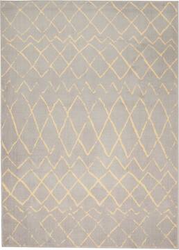 Nourison Grafix Grey Rectangle 5x7 ft Polypropylene Carpet 113298