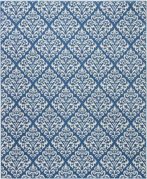 Nourison Grafix Blue Rectangle 8x10 ft Polypropylene Carpet 113305