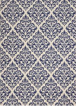 Nourison Grafix White Rectangle 5x7 ft Polypropylene Carpet 113306