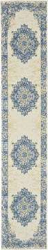 Nourison Grafix White Runner 10 to 12 ft Polypropylene Carpet 113348