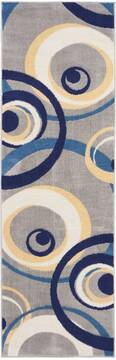 Nourison Grafix Grey Runner 6 to 9 ft Polypropylene Carpet 113403
