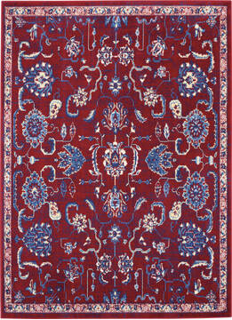 Nourison Grafix Red Rectangle 5x7 ft Polypropylene Carpet 113417