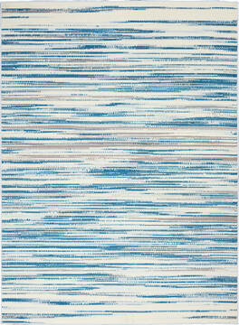 Nourison Jubilant Blue Rectangle 5x7 ft Polypropylene Carpet 113487