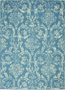 Nourison Jubilant Blue Rectangle 5x7 ft Polypropylene Carpet 113535
