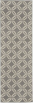 Nourison Jubilant Grey Runner 6 to 9 ft Polypropylene Carpet 113601