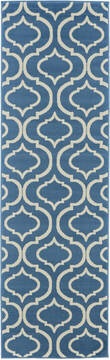 Nourison Jubilant Blue Runner 6 to 9 ft Polypropylene Carpet 113624