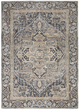 Nourison Moroccan Celebration Blue Rectangle 5x7 ft Polyester Carpet 113743
