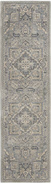 Nourison Moroccan Celebration Grey Runner 6 to 9 ft Polyester Carpet 113747