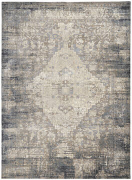 Nourison Moroccan Celebration Grey Rectangle 8x10 ft Polyester Carpet 113805