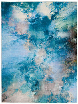 Nourison Le Reve Blue Rectangle 4x6 ft Nylon Carpet 113824