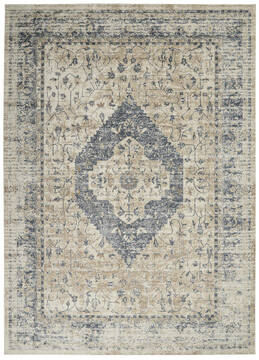 Nourison Malta Beige Rectangle 8x11 ft Polypropylene Carpet 113913