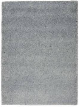Nourison MALIBU SHAG Grey Rectangle 4x6 ft Polypropylene Carpet 114071