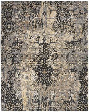 Nourison Majestic Black Rectangle 10x13 ft Wool Carpet 114159