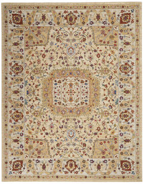 Nourison Majestic Grey Rectangle 8x10 ft Wool Carpet 114166