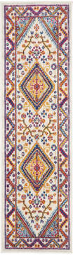 Nourison Persian vintage Multicolor Runner 6 to 9 ft Polypropylene Carpet 114381