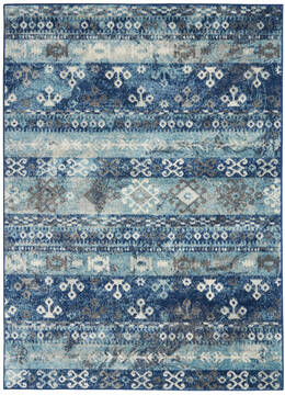 Nourison Persian vintage Blue Rectangle 5x7 ft Polypropylene Carpet 114401