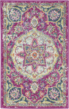 Nourison Passion Purple Rectangle 2x3 ft Polypropylene Carpet 114532