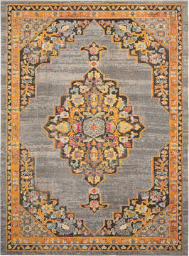 Nourison Passionate Grey Rectangle 9x12 ft Polypropylene Carpet 114563