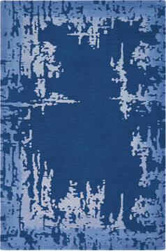 Nourison Symmetry Blue Rectangle 4x6 ft Polyester Carpet 114837