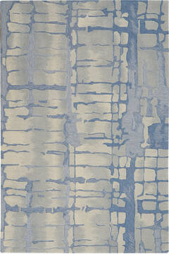 Nourison Symmetry Blue Rectangle 5x8 ft Polyester Carpet 114854