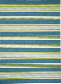 Nourison Sun N' Shade Blue Rectangle 10x13 ft Polyester Carpet 114905