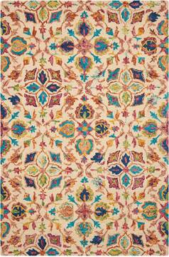 Nourison Vivid Beige Rectangle 4x6 ft Wool Carpet 115463