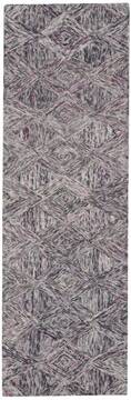 Nourison Linked Grey Runner 6 to 9 ft Wool Carpet 115603