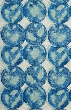 Nourison Organic Modern Blue Rectangle 4x6 ft Polyester Carpet 115722