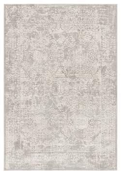 Jaipur Living Cirque Grey Rectangle 4x6 ft Polyester and Viscose Carpet 116519
