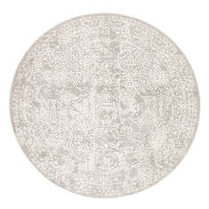 Jaipur Living Cirque Grey Round 5 to 6 ft Polyester and Viscose Carpet 116522