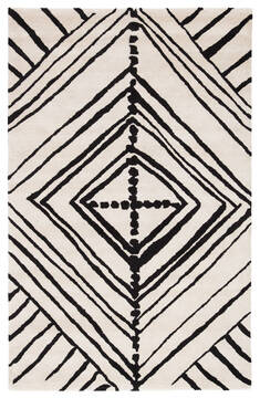 Jaipur Living Etho By Nikki Chu White Rectangle 9x12 ft Wool and Viscose Carpet 117184