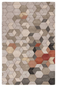 Jaipur Living Genesis Grey Rectangle 5x8 ft Wool and Viscose Carpet 117442