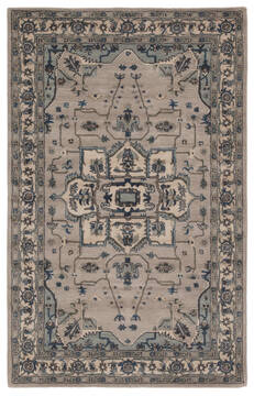 Jaipur Living Poeme Grey Rectangle 5x8 ft Wool Carpet 118655