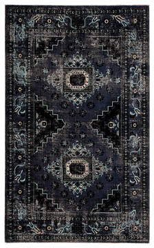 Jaipur Living Polaris Black Rectangle 2x3 ft Polypropylene Carpet 118818