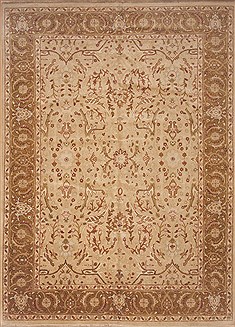 Afghan Chobi Yellow Rectangle 10x14 ft Wool Carpet 12028