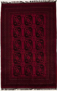 Afghan Bokhara Red Rectangle 7x10 ft Wool Carpet 12475
