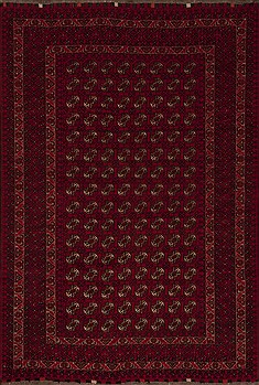 Afghan Bokhara Red Rectangle 7x10 ft Wool Carpet 12482
